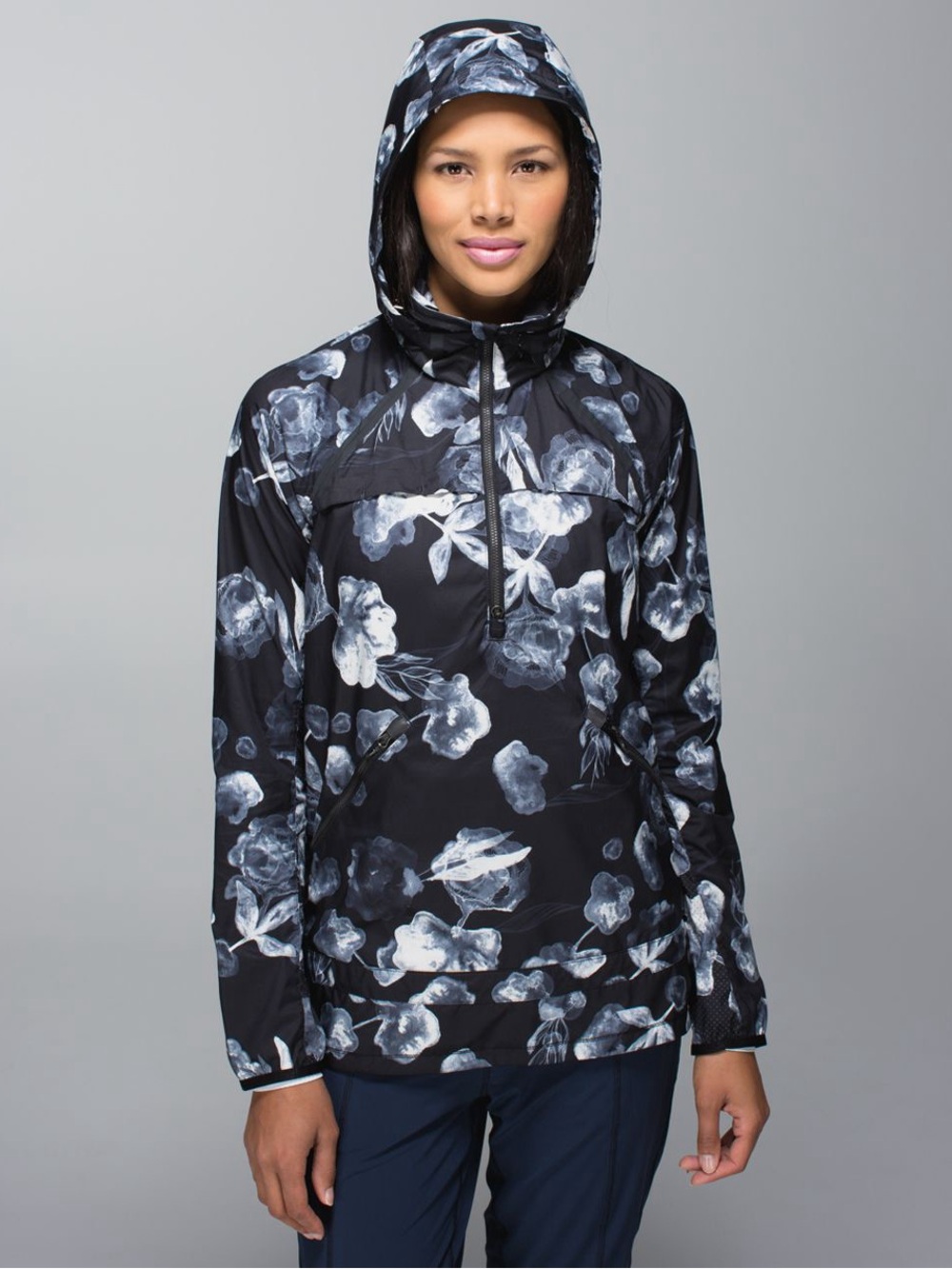 Lululemon “Miss Misty” Pullover in Inky Floral Black Ghost
